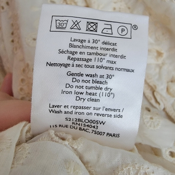 Sezane Boby Shirt size 38 NWT - Picture 7 of 10